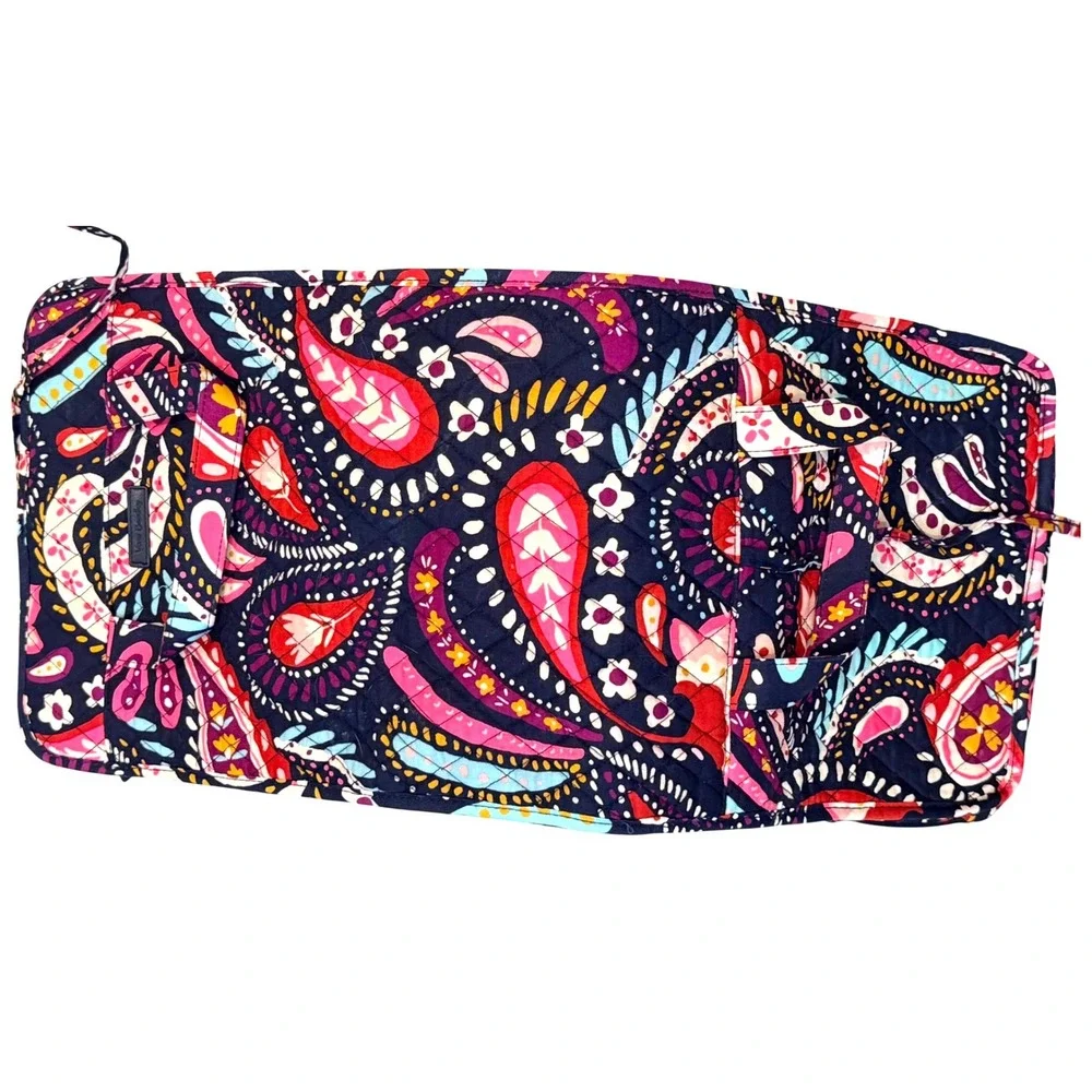 Vera Bradley Hanging Travel Organizer Quilted Navy Pink Paisley Toiletry Bag